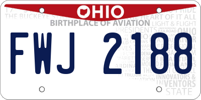 OH license plate FWJ2188