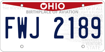 OH license plate FWJ2189