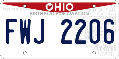 OH license plate FWJ2206