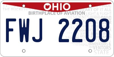 OH license plate FWJ2208