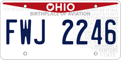 OH license plate FWJ2246