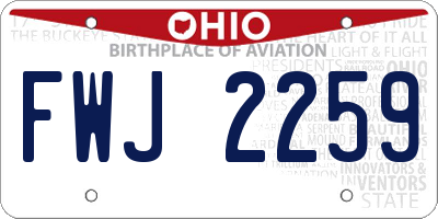 OH license plate FWJ2259