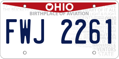 OH license plate FWJ2261
