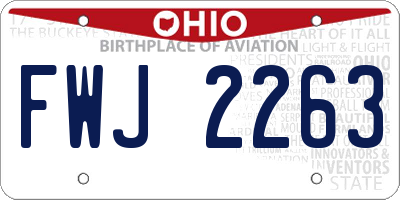 OH license plate FWJ2263