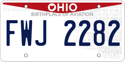 OH license plate FWJ2282