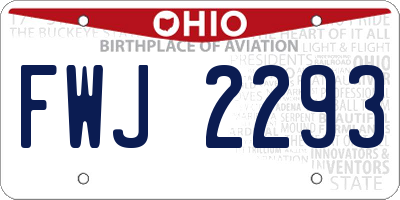 OH license plate FWJ2293