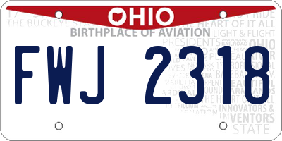 OH license plate FWJ2318