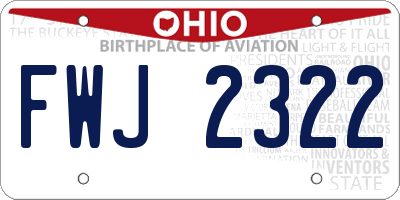 OH license plate FWJ2322