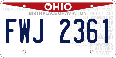 OH license plate FWJ2361