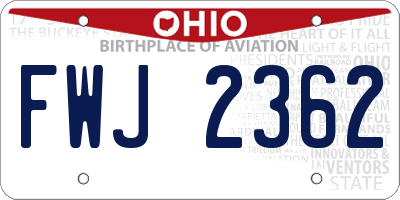 OH license plate FWJ2362