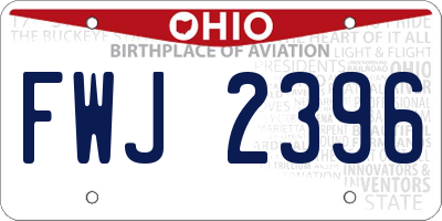 OH license plate FWJ2396