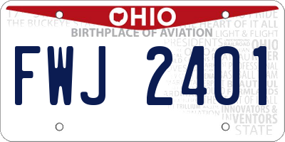 OH license plate FWJ2401
