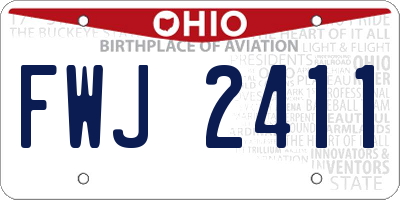 OH license plate FWJ2411