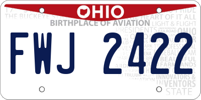 OH license plate FWJ2422