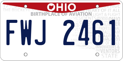 OH license plate FWJ2461