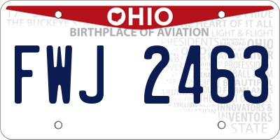 OH license plate FWJ2463
