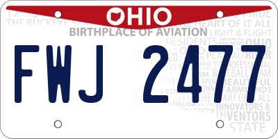OH license plate FWJ2477