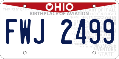 OH license plate FWJ2499