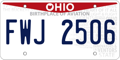 OH license plate FWJ2506