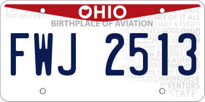 OH license plate FWJ2513