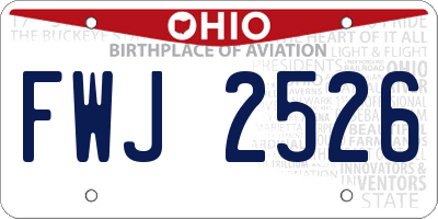 OH license plate FWJ2526
