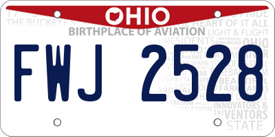 OH license plate FWJ2528