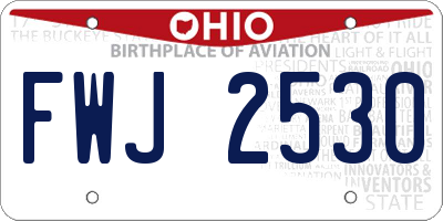 OH license plate FWJ2530