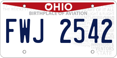 OH license plate FWJ2542