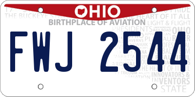 OH license plate FWJ2544