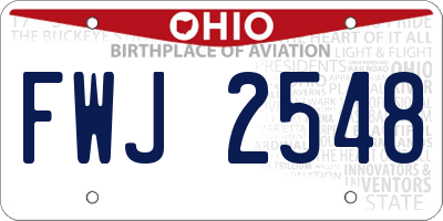 OH license plate FWJ2548