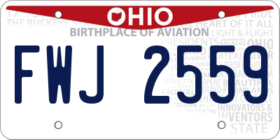 OH license plate FWJ2559