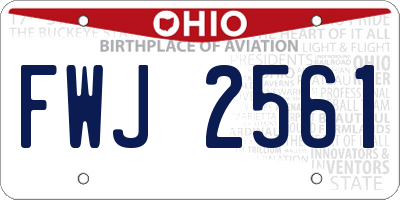 OH license plate FWJ2561