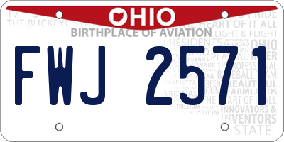 OH license plate FWJ2571