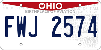 OH license plate FWJ2574