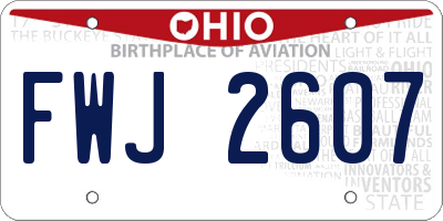 OH license plate FWJ2607