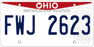OH license plate FWJ2623