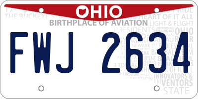 OH license plate FWJ2634