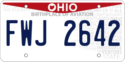 OH license plate FWJ2642