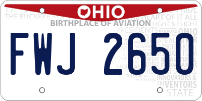 OH license plate FWJ2650