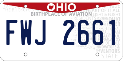 OH license plate FWJ2661
