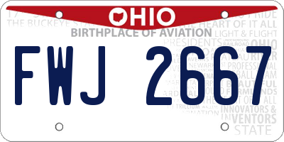 OH license plate FWJ2667