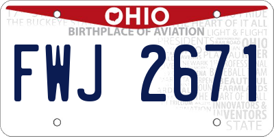 OH license plate FWJ2671