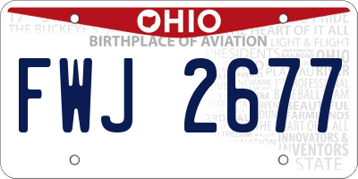 OH license plate FWJ2677