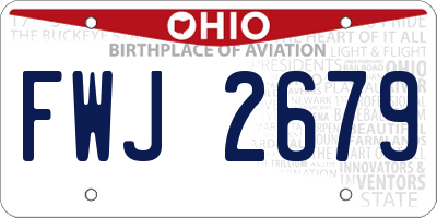 OH license plate FWJ2679