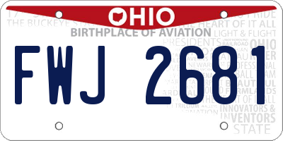 OH license plate FWJ2681