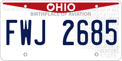 OH license plate FWJ2685
