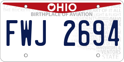 OH license plate FWJ2694