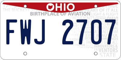 OH license plate FWJ2707