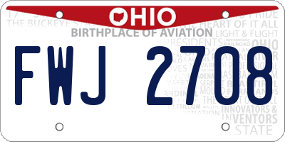 OH license plate FWJ2708