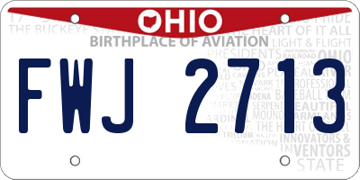 OH license plate FWJ2713